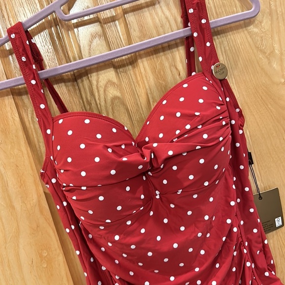 NWT! Niptuck Retro Polka Dot One Piece Swim - Picture 2 of 11